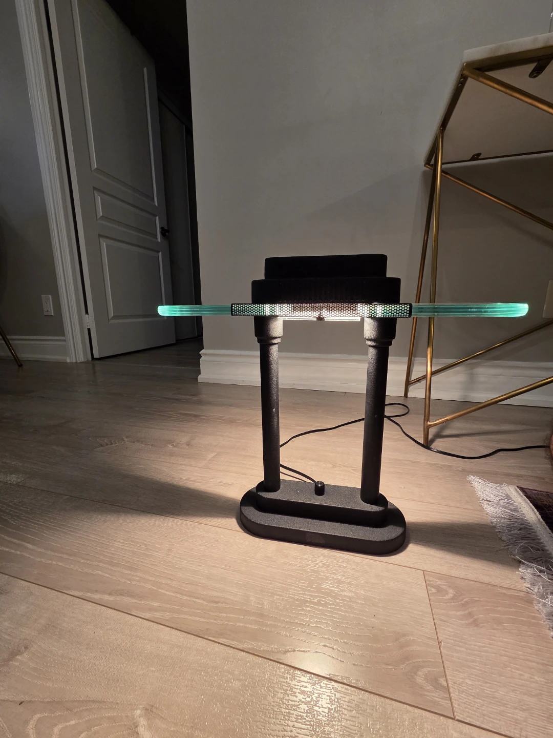 Modern Black Metal and Glass Desk Lamp - photo 5