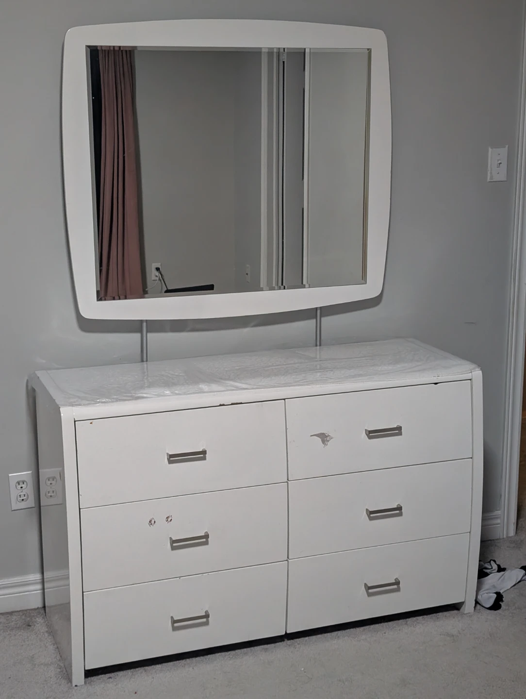 White Dresser with Mirror - photo 2