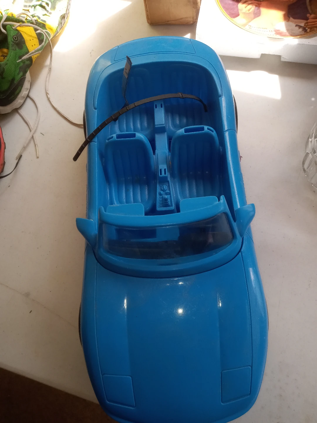 Vintage Blue Barbie Convertible Toy Car