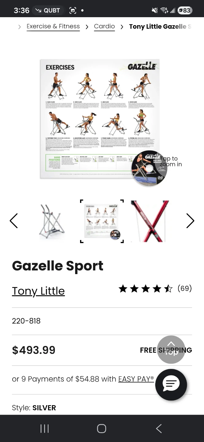 Tony Little Gazelle Sport Exercise Machine - Silver - photo 2
