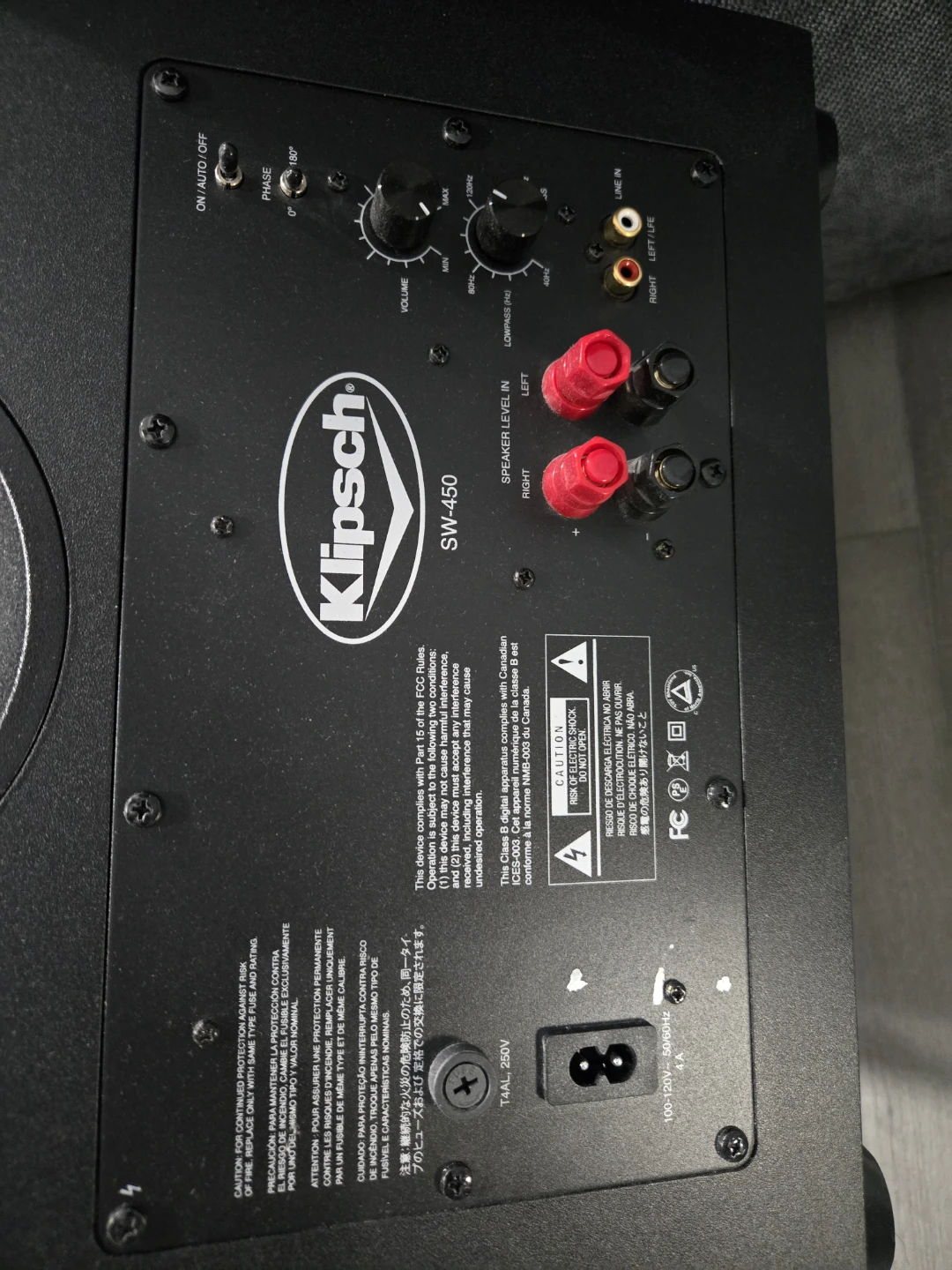 Klipsch SW-450 Subwoofer - photo 5