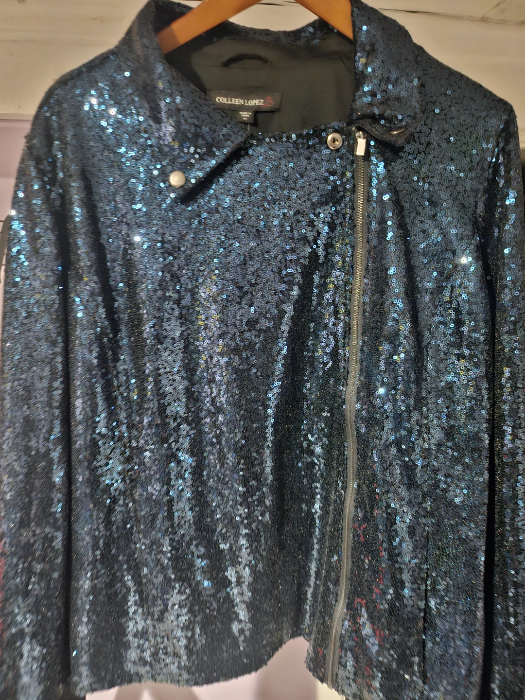 Colleen Lopez Sequin Moto Jacket