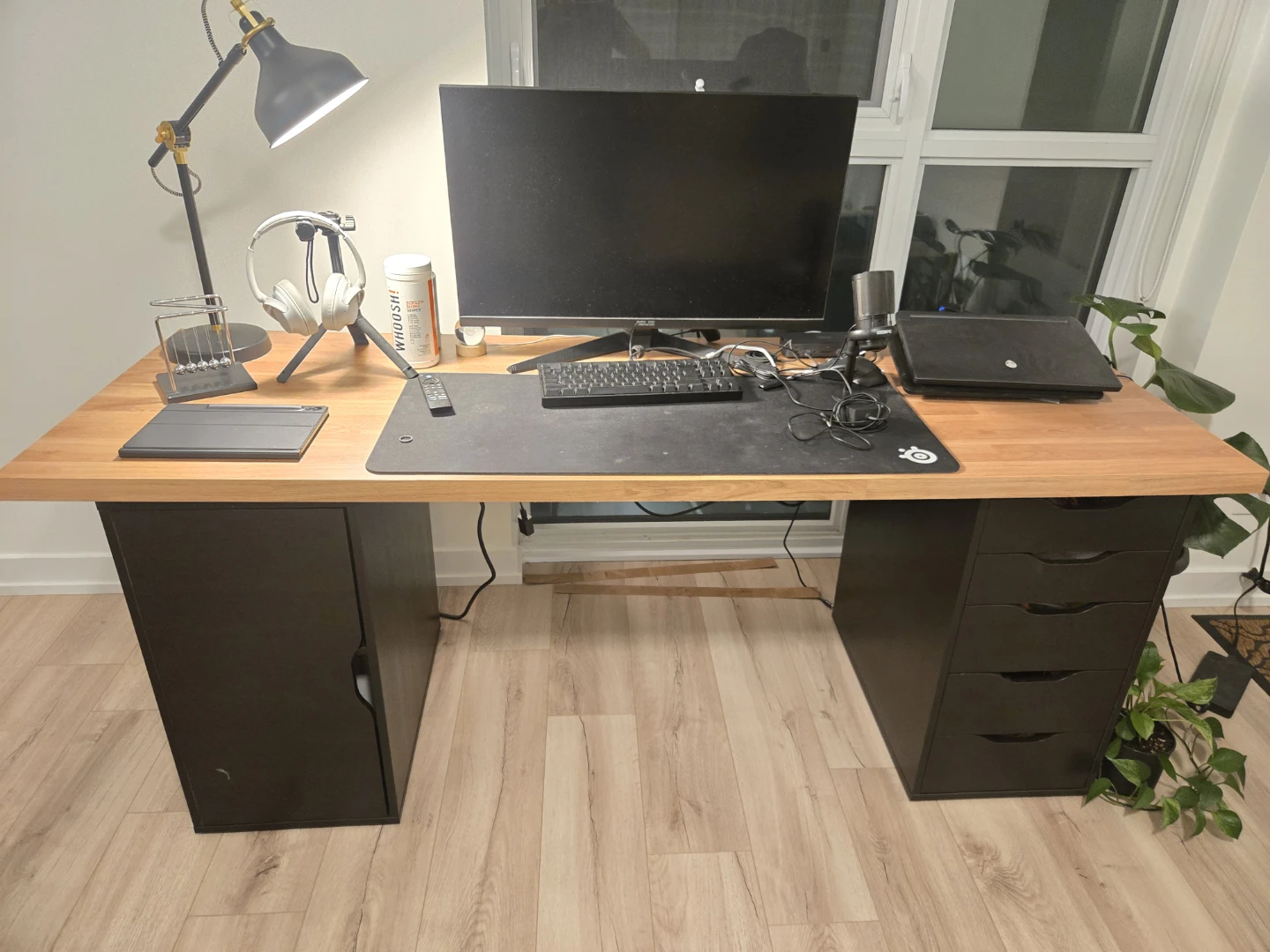 Black Office Storage Set – 5-Drawer Unit + Cabinet - photo 2