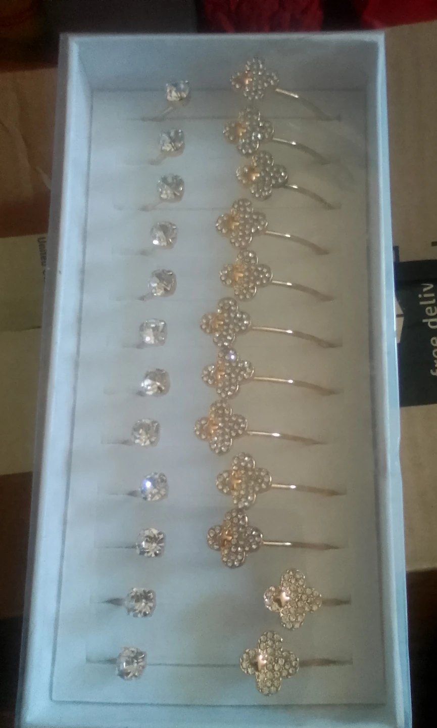 Set of 12 Rhinestone Bracelets