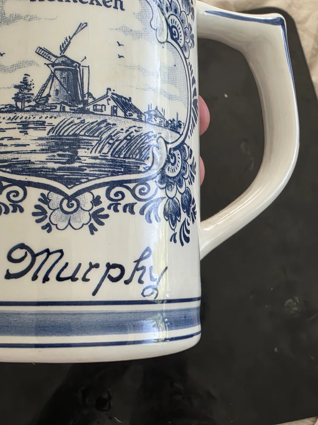 Heineken "Murphy" Delft Blue Handpainted Ceramic Mug Holland - photo 4