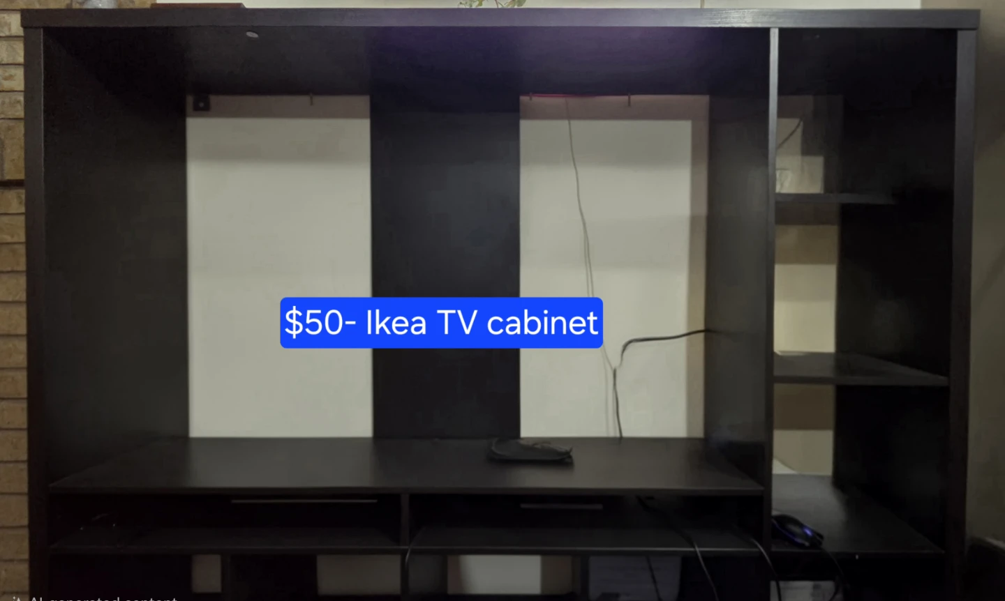 IKEA LAPPLAND TV Storage Unit - Black-Brown