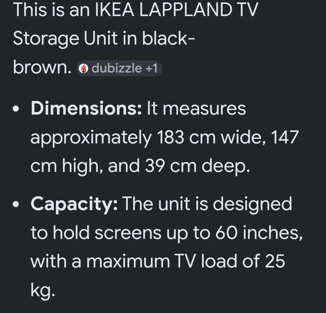 IKEA LAPPLAND TV Storage Unit - Black-Brown - photo 2
