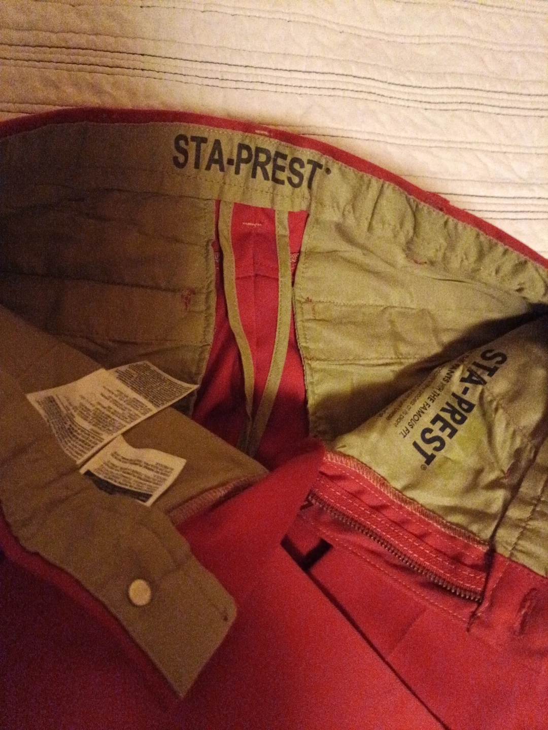 Levi's STA-PREST Red Chinos Pants - photo 2