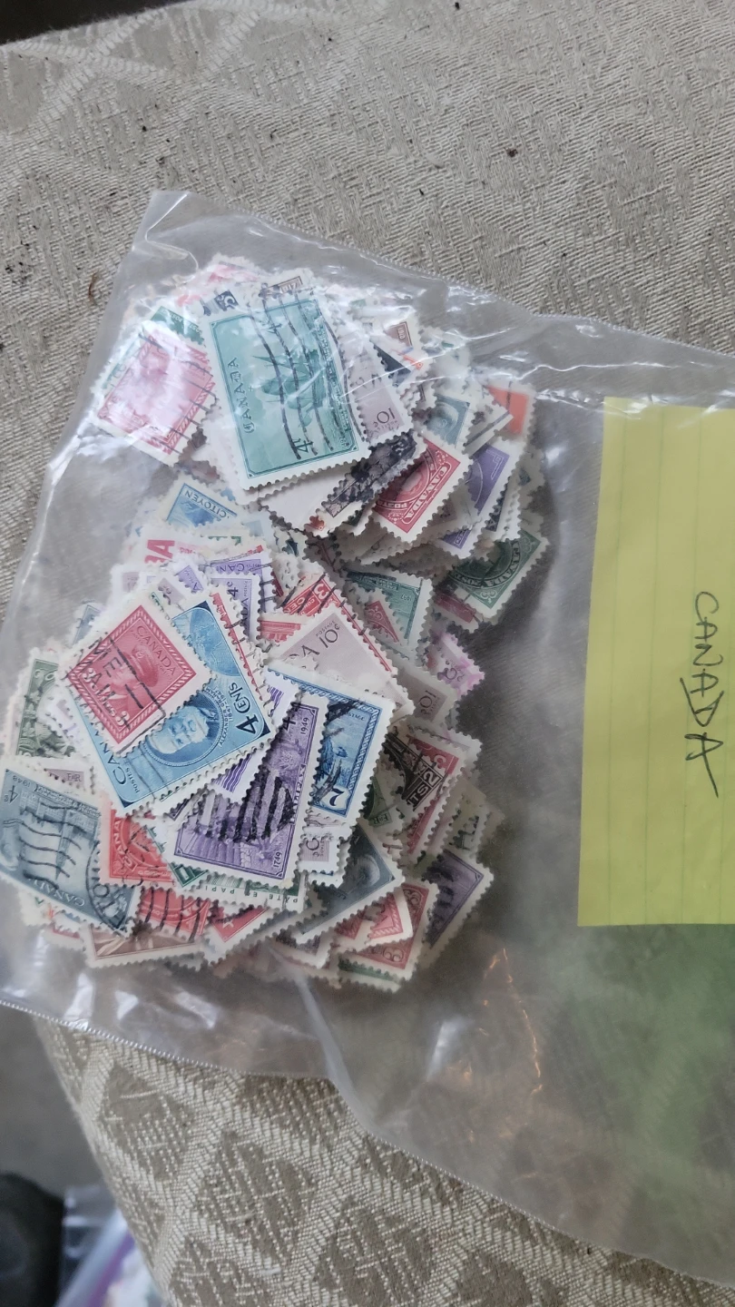 Bag of Canadian Postage Stamps