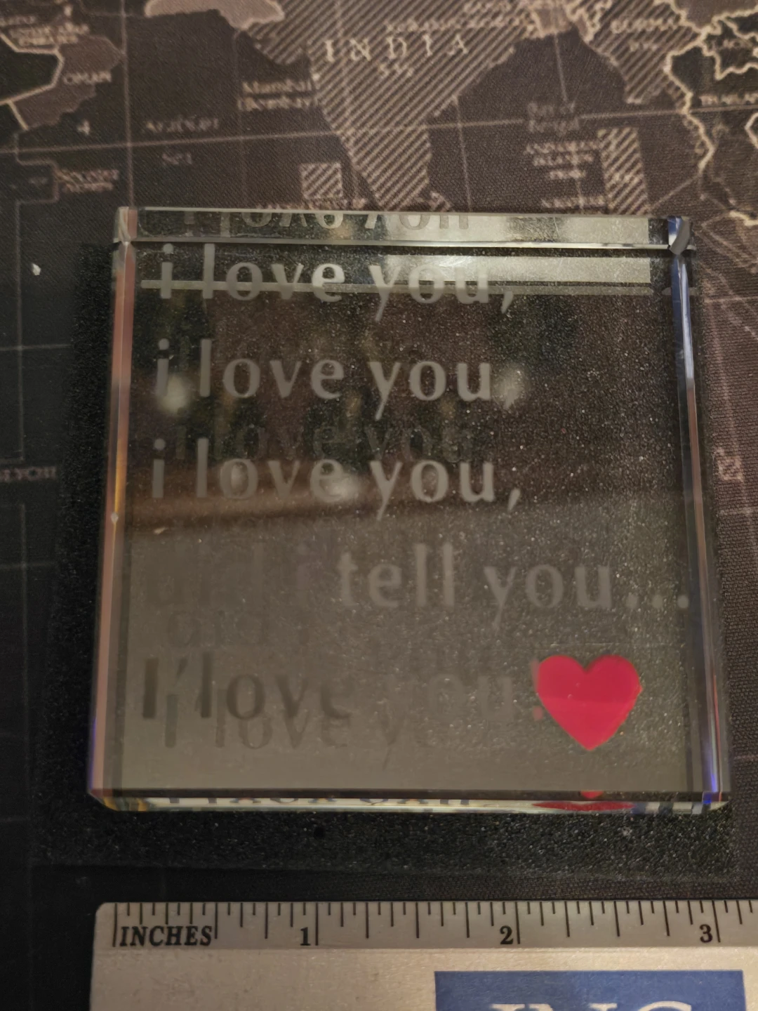 Crystal "I Love You" Keepsake with Heart - photo 3