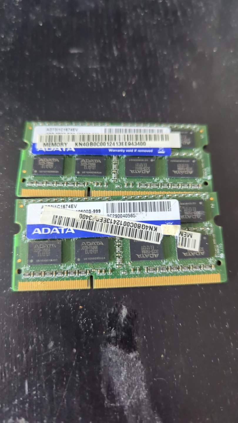 Adata 8gb (2x4gb) Ddr3 laptop ram modules