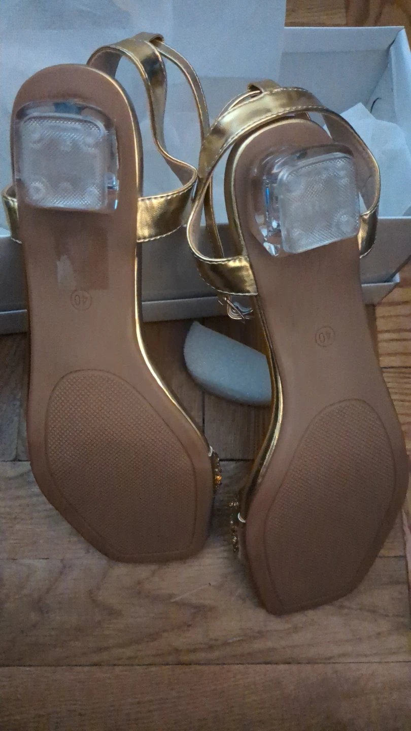 Gold Strappy Heeled Sandals - photo 2