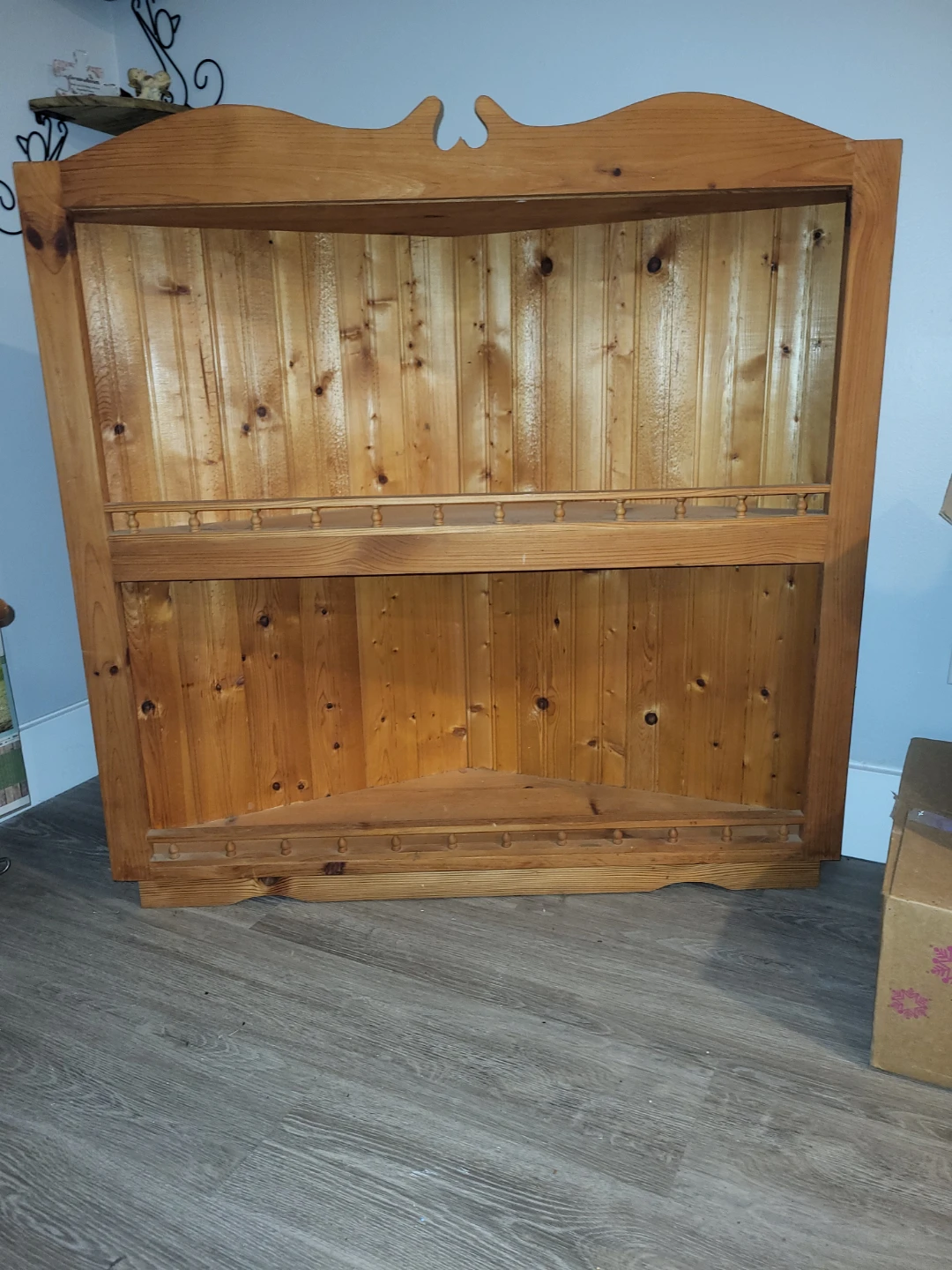 Wooden Corner Shelf Unit