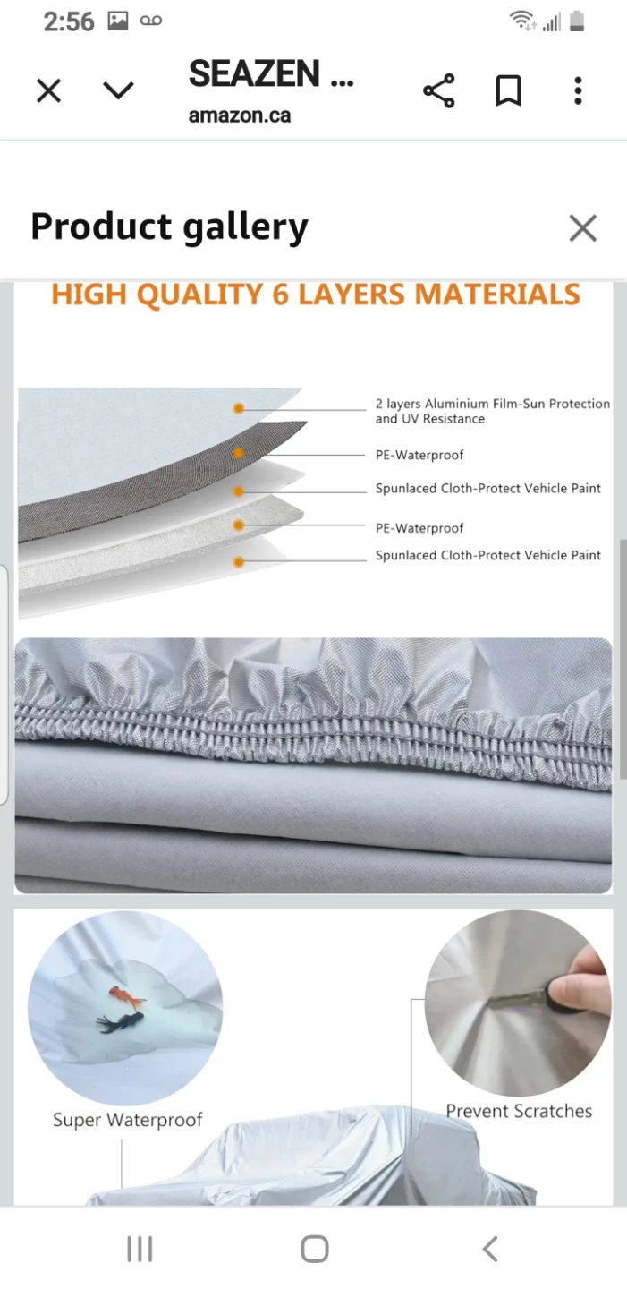 SEAZEN 6-Layer Universal Truck Car Cover (240"-250") - photo 2