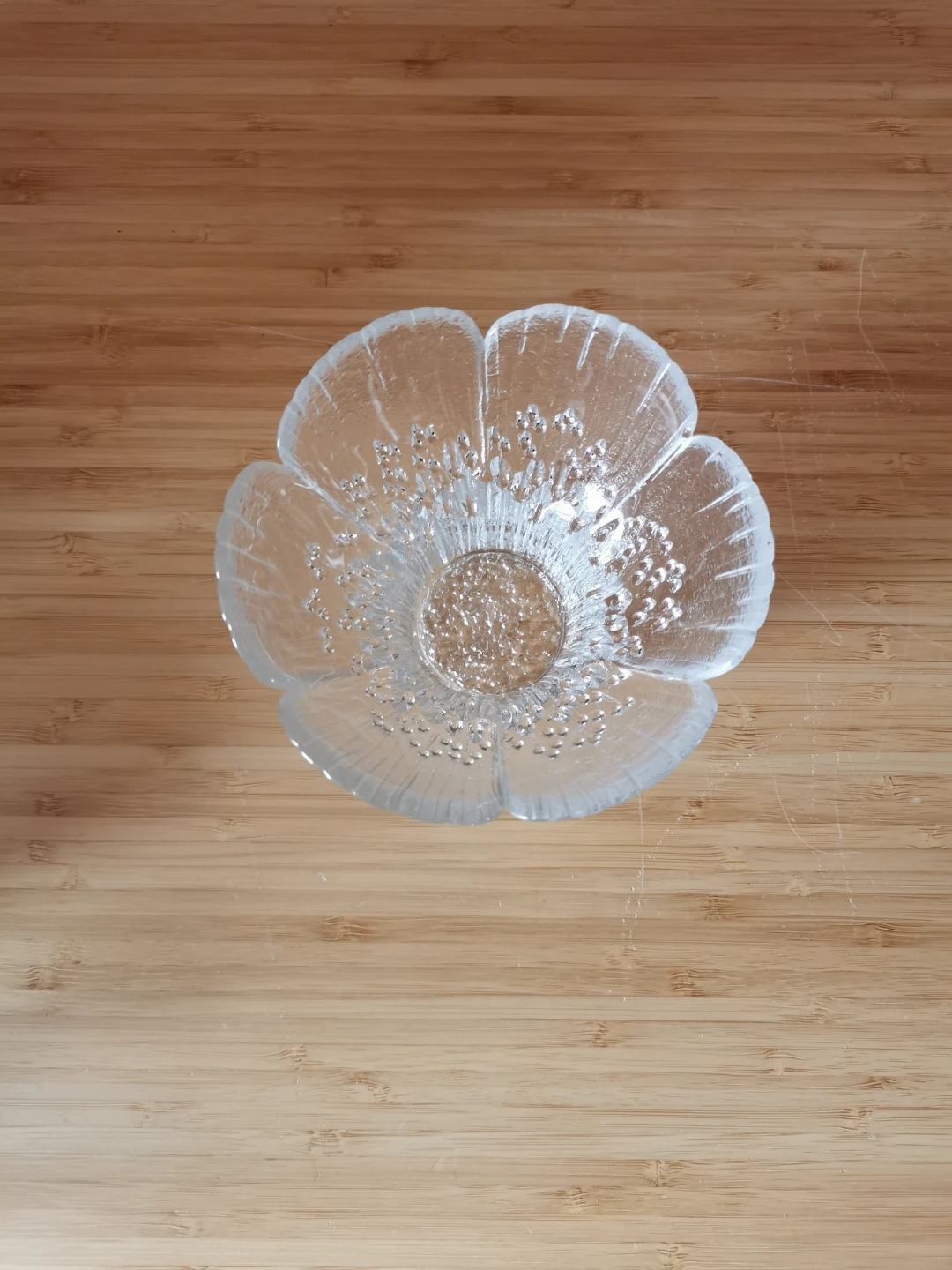 Vintage Frosted Glass Lotus Flower Candle Holder / Trinket - photo 5