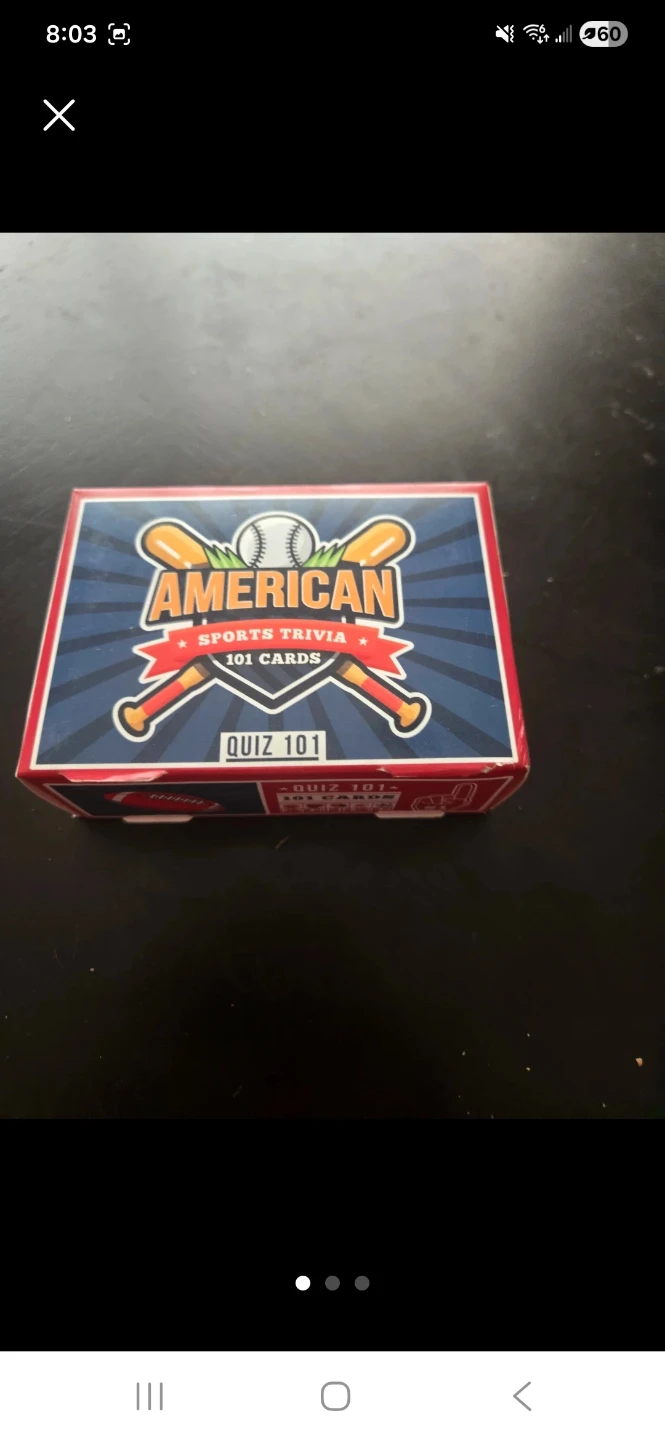 American Sports Trivia Quiz Cards# Freecycle!