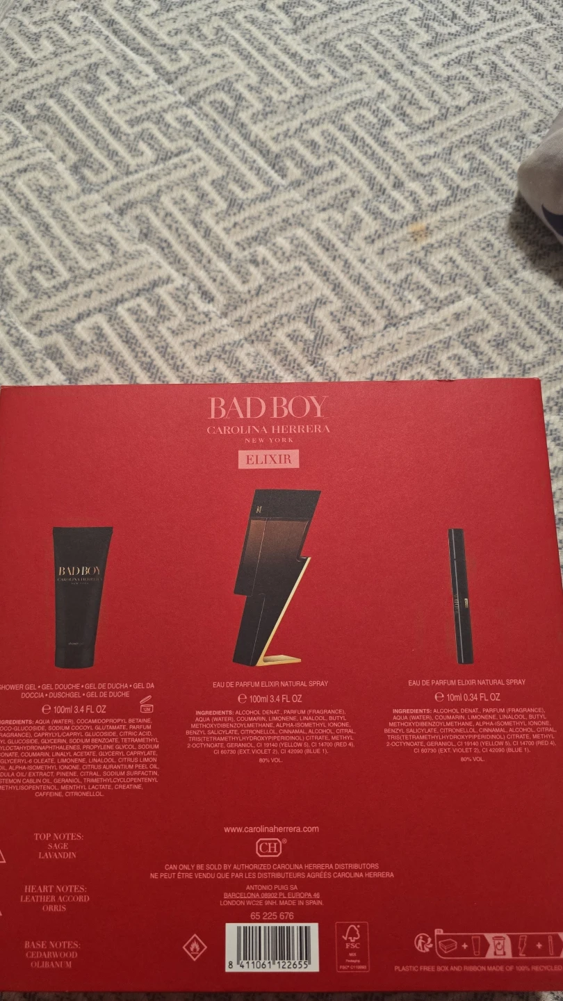 Coffret cadeau Carolina Herrera Bad Boy Elixir - photo 2