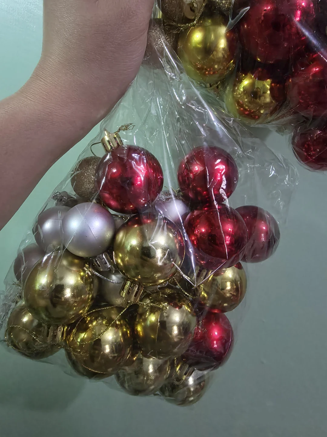 Christmas Ornaments - Red, Gold, Silver Globes - photo 2