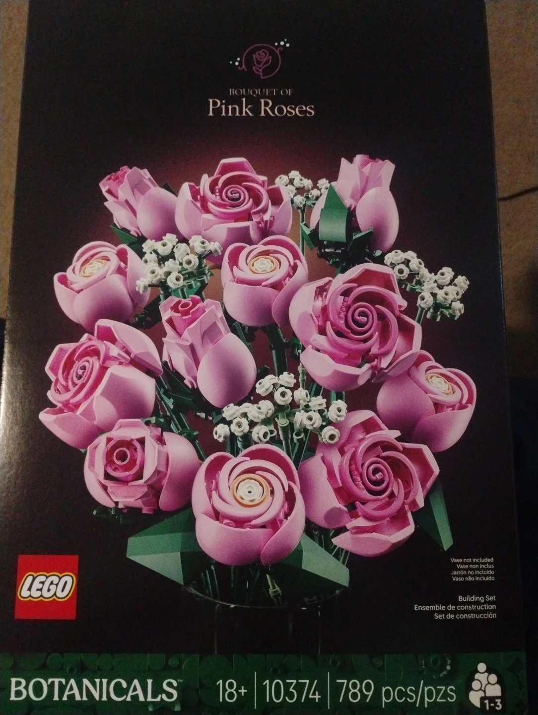 LEGO Botanicals Bouquet of Pink Roses Building Set 10374