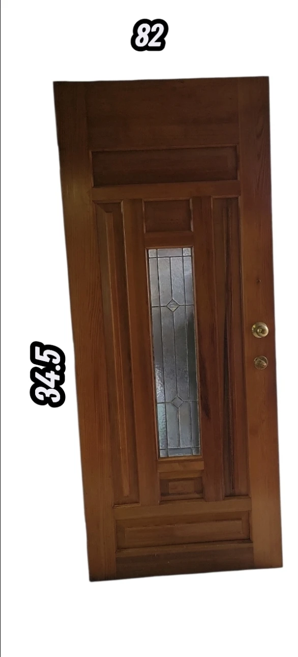 Wooden exterior door with glass insert - photo 4