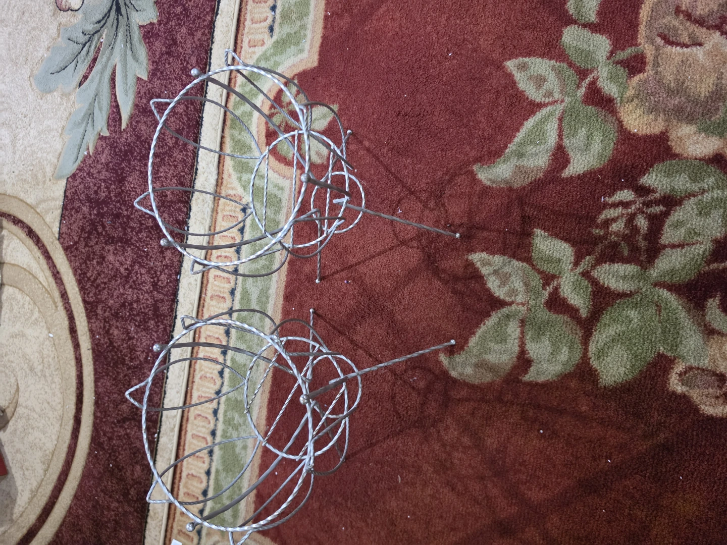 Set of 2 Silver Wire Plant Holders