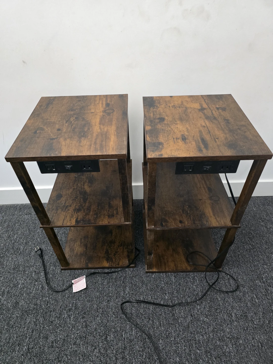 2 Wood Finished Night Stand