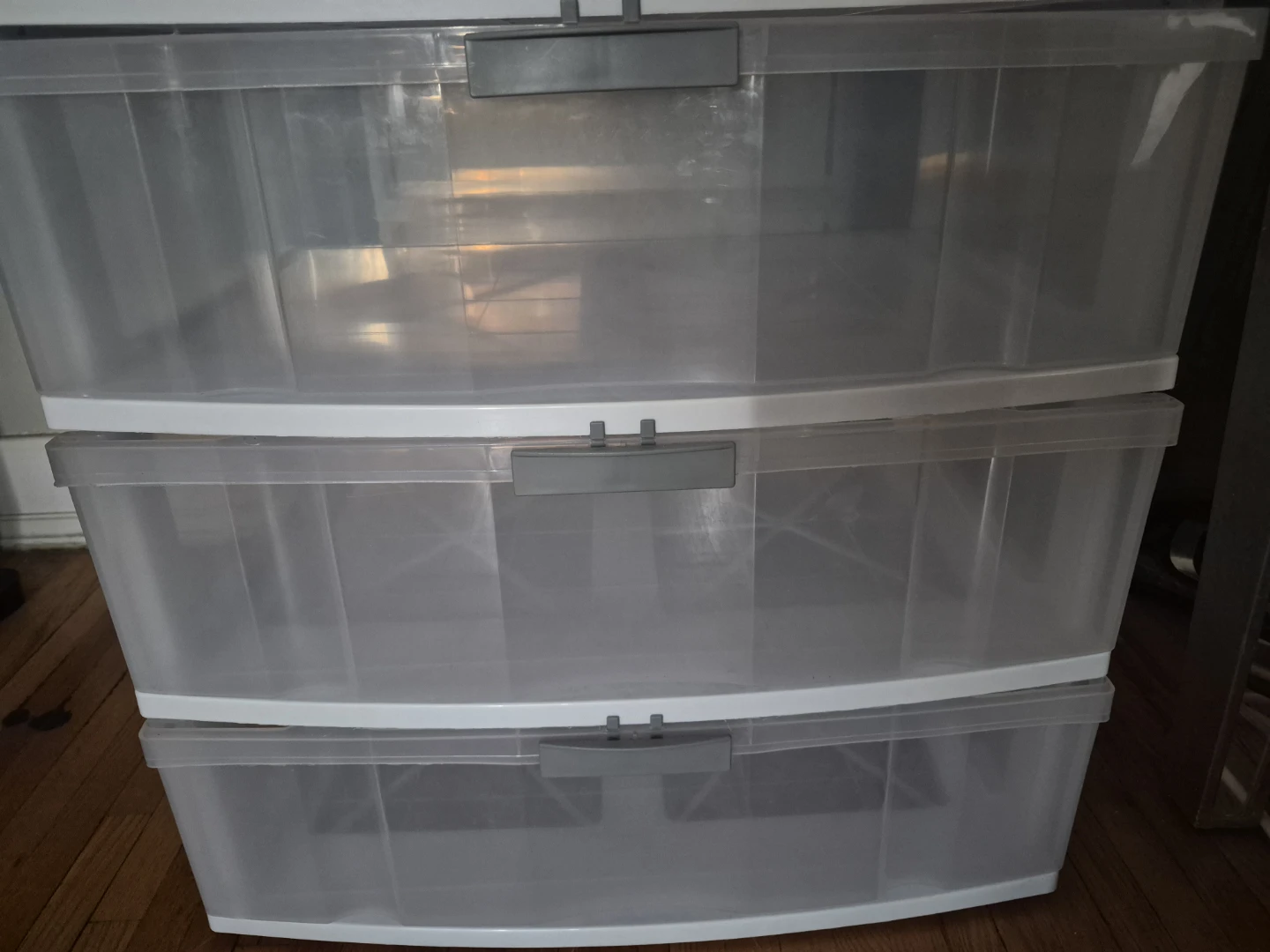 Clear Plastic Storage Drawer Unit
