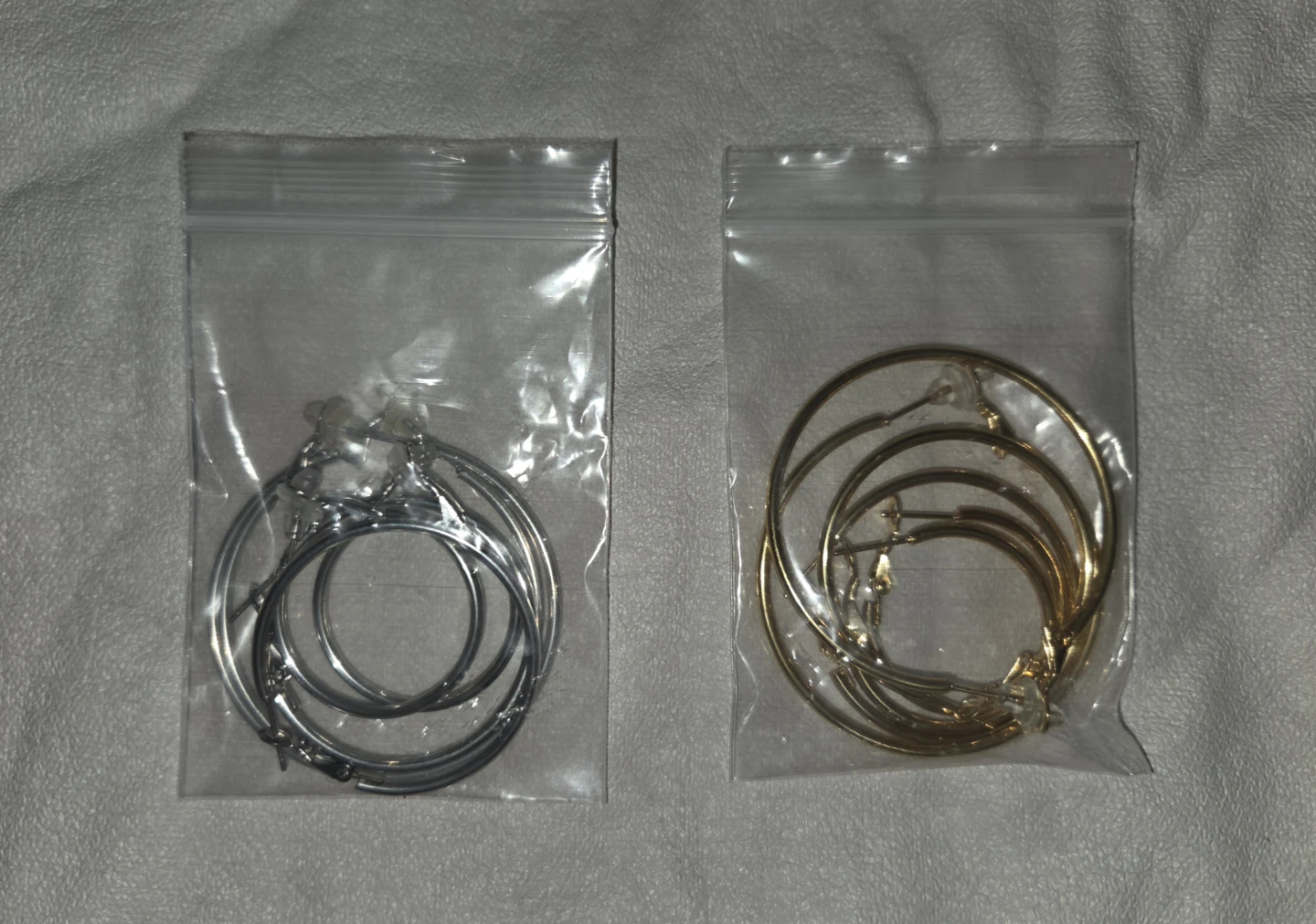 Set of Hoop Earrings (Silver & Gold)