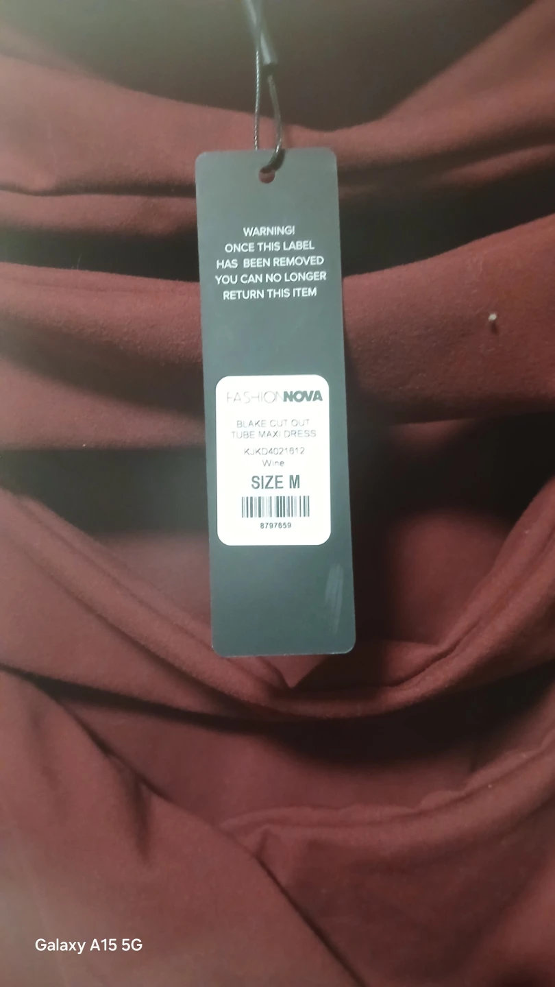 Fashion Nova Blake Cut Out Tube Max Dress - Wine - Size M - photo 2
