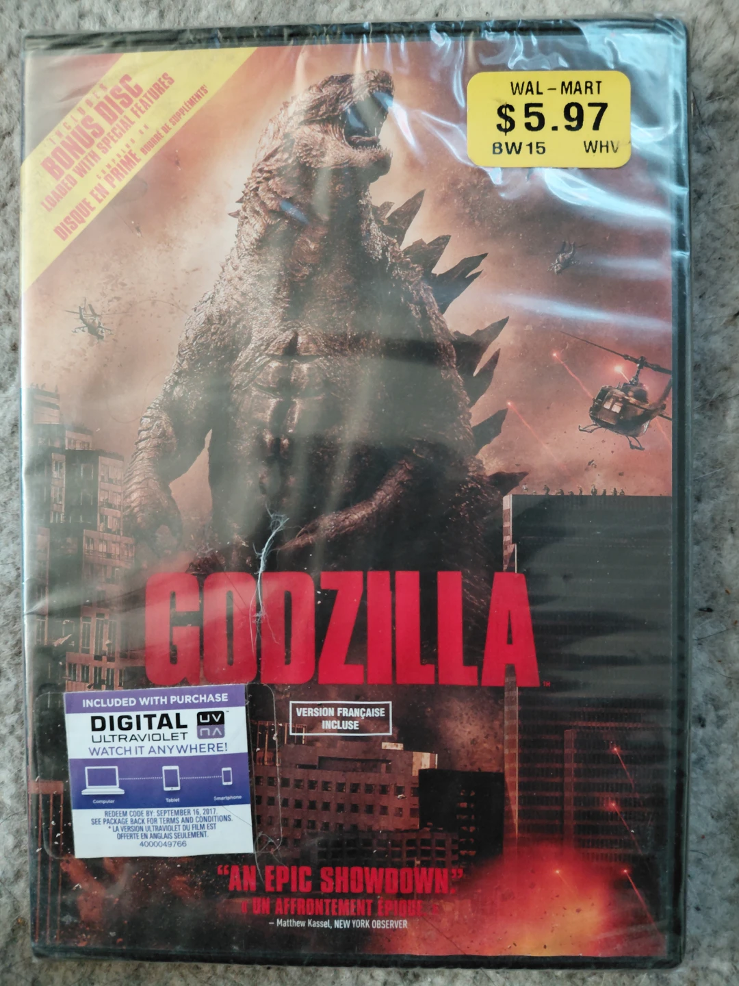 Godzilla DVD with Bonus Disc