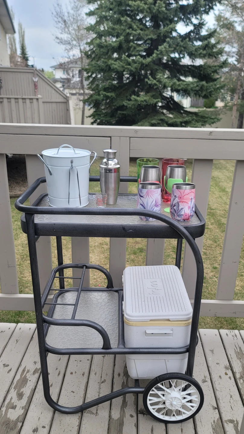 Outdoor Serving Cart w/ Igloo Cooler