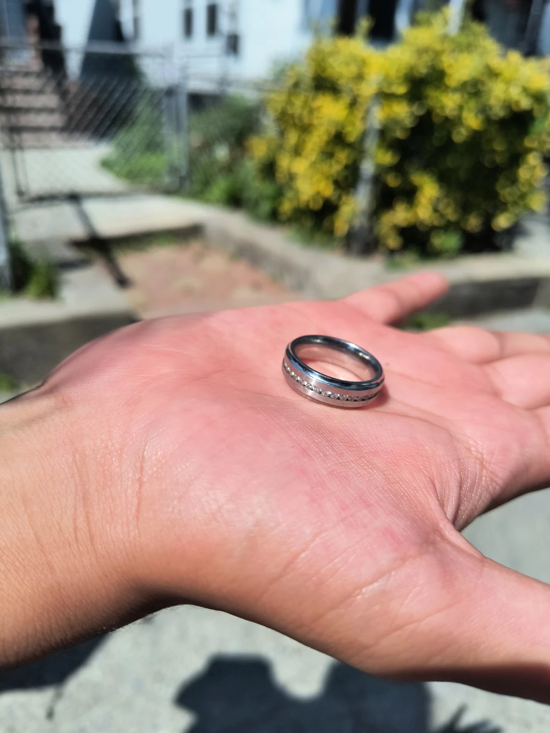 Men's Tungsten Carbide Ring with CZ Stones - photo 2