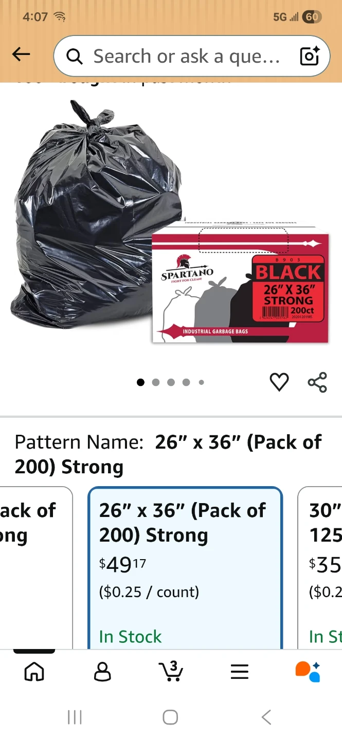 Garbage Bags 26" x 36" (200 Count)