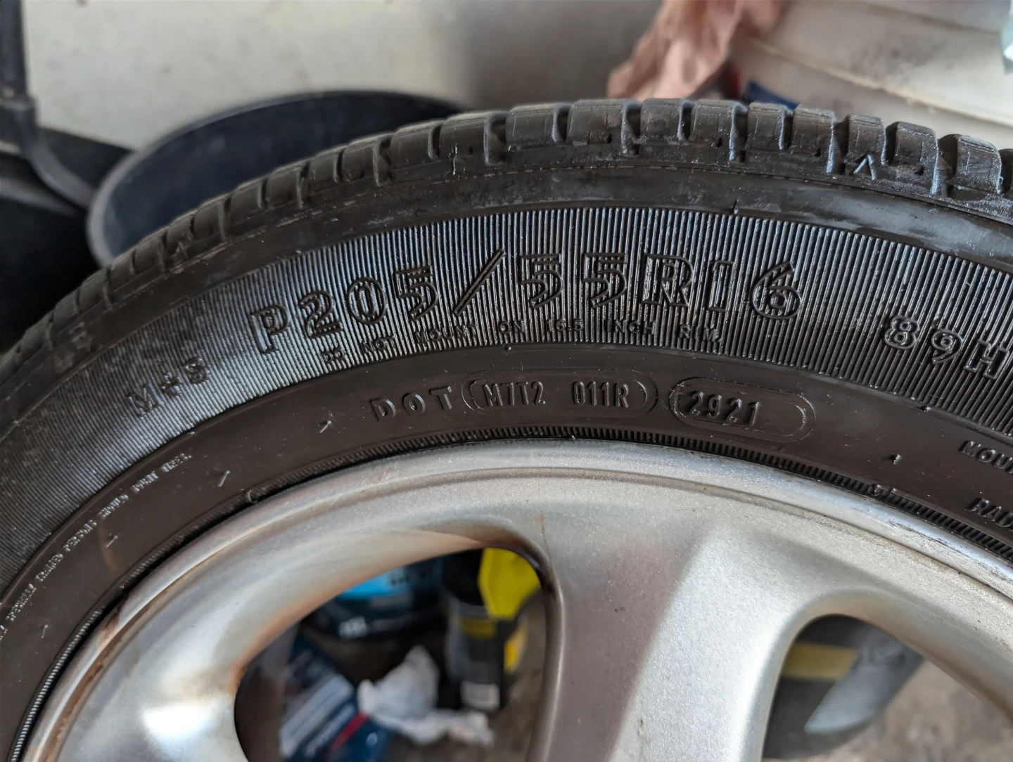 Used Goodyear Tires P205/55R16 with Mazda Rims
