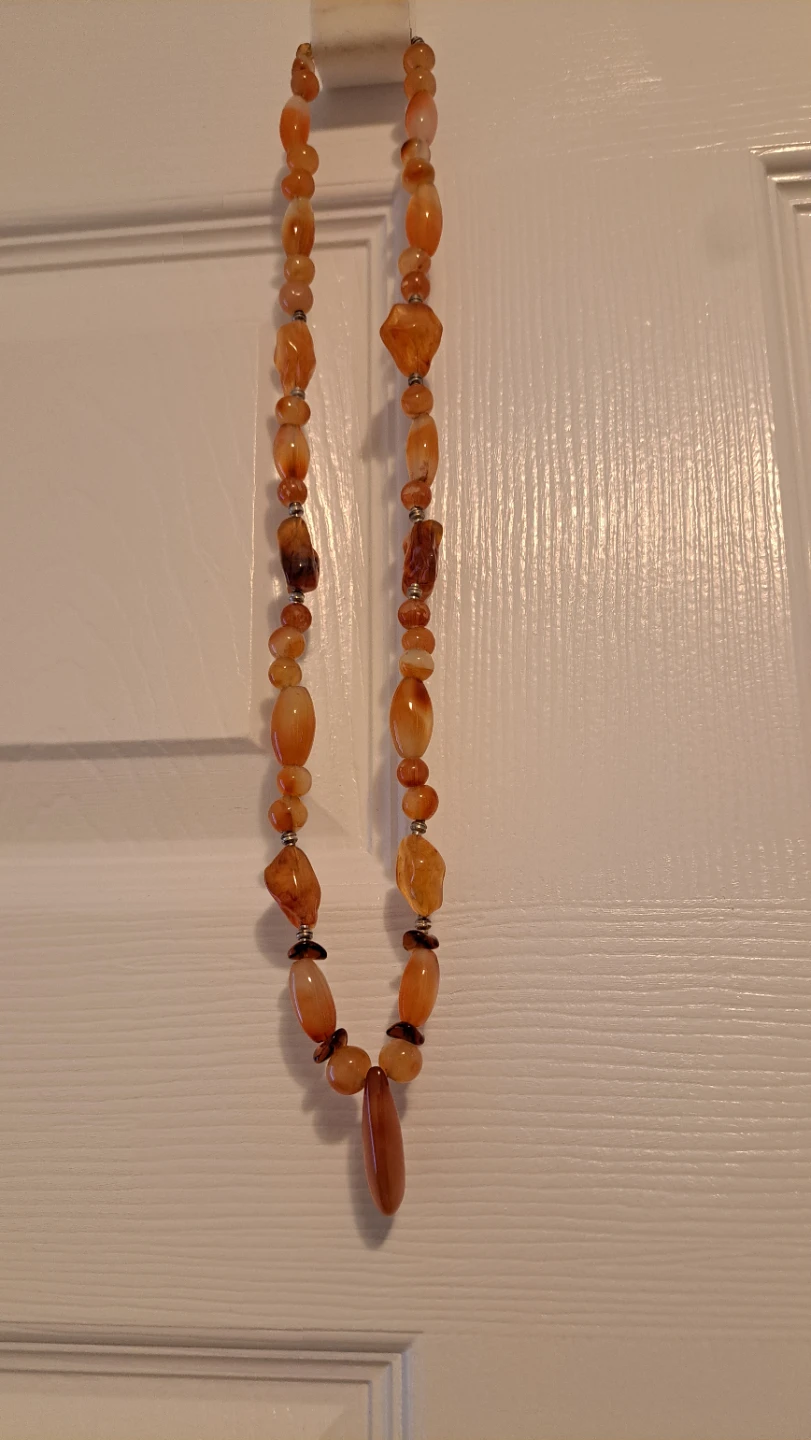 Orange Beaded Necklace