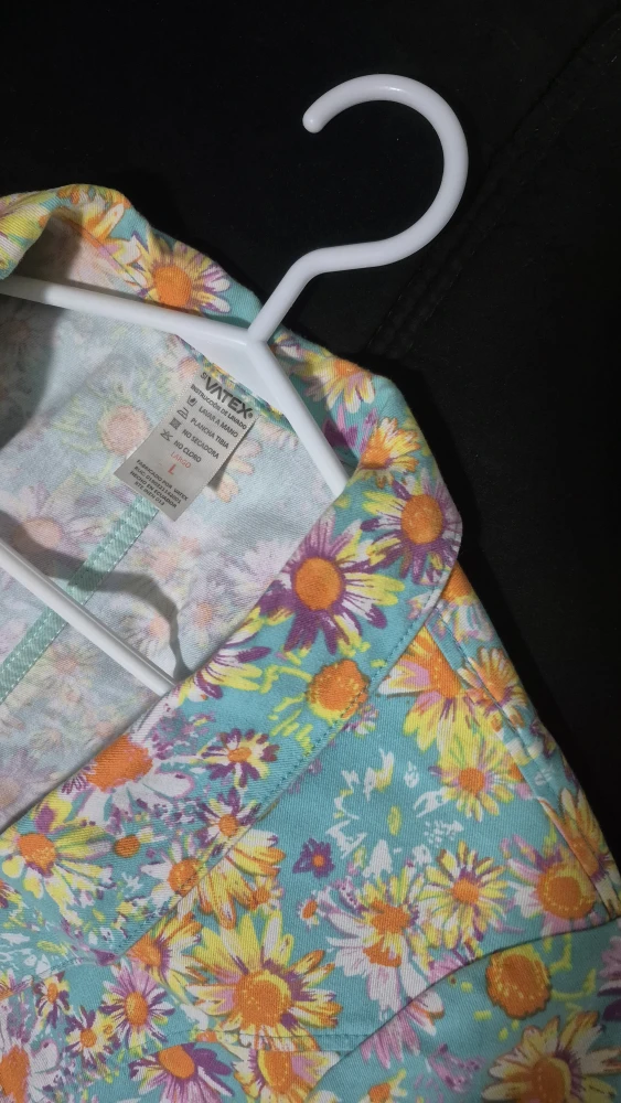 100% Cotton Floral Blazer Size L - photo 3