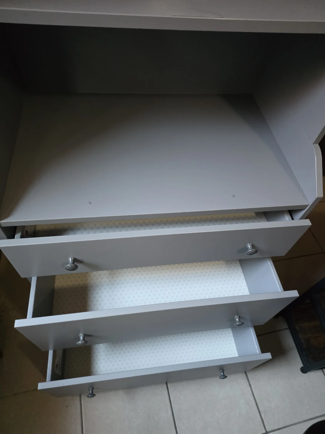 Gray 3-Drawer microwave stand - photo 2
