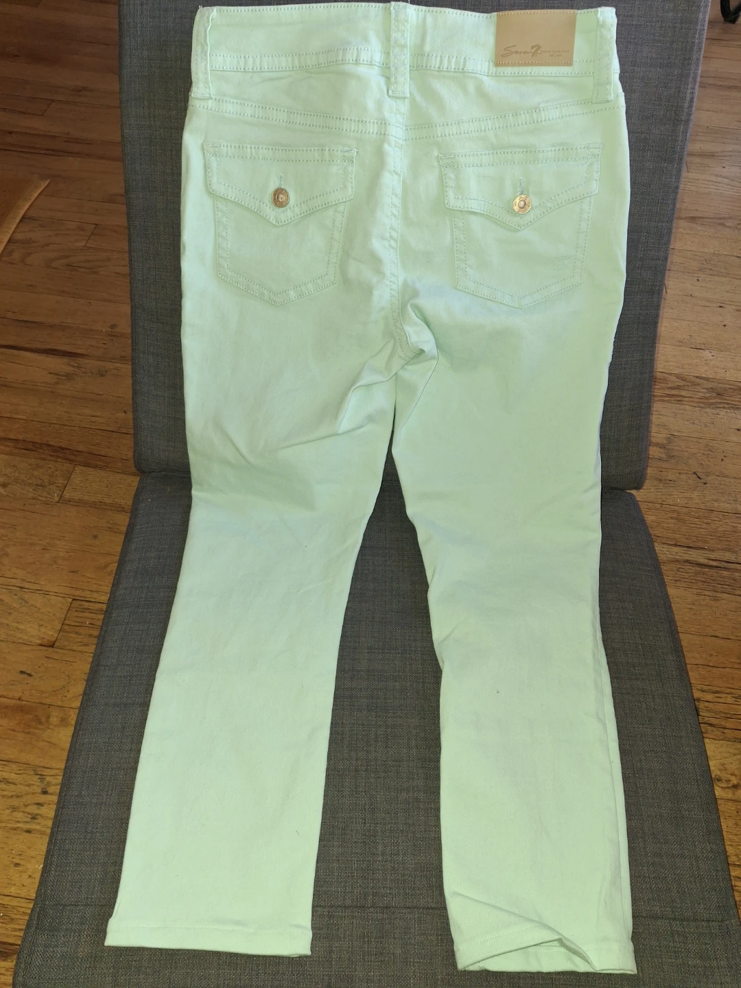 Seven 7 Premium Brand Pastel Mint Green Jeans Size 4