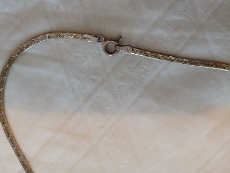 Sterling Silver Herringbone Chain Necklace