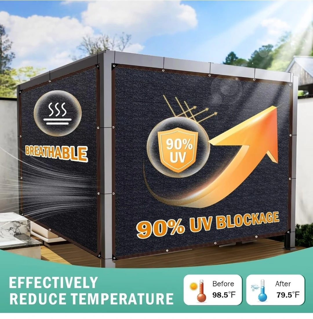 Shade Cloth 10x20ft Black 90% UV Blockage - photo 5