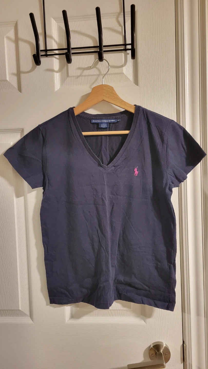 Ralph Lauren Sport Navy V-Neck T-Shirt - Size S - photo 4