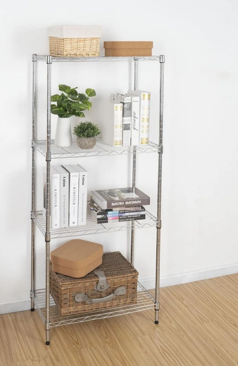 4-Tier Wire Shelving Unit - 23" W x 13" D x 54" H - photo 2
