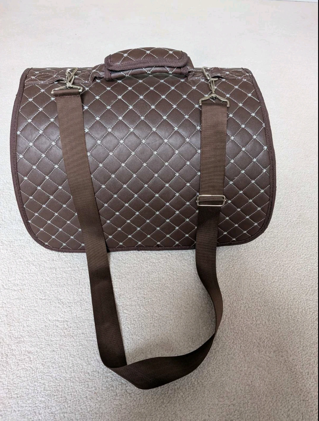 Brown Quilted Pet Carrier Bag - photo 5