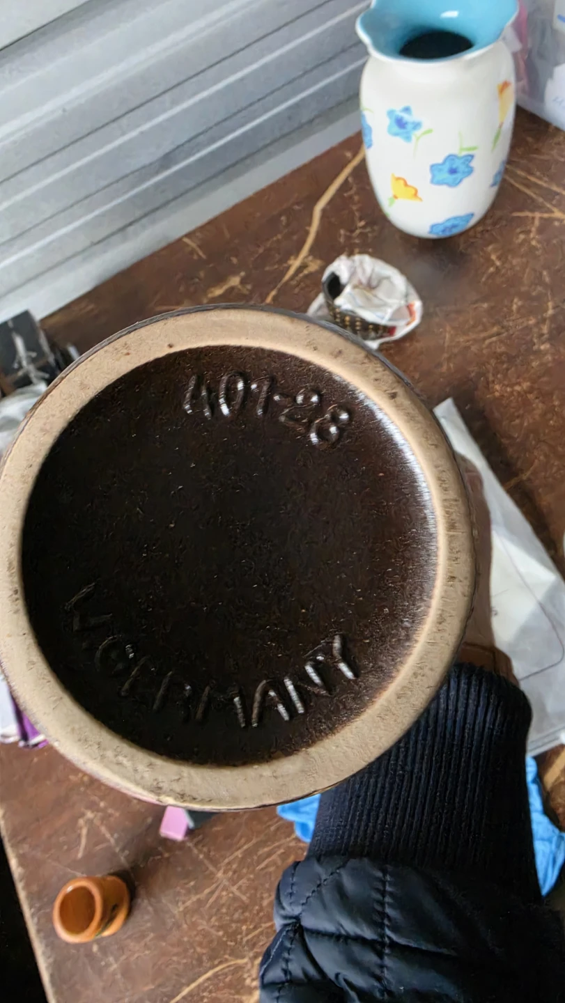 Brown Ceramic Vase with Handle - photo 2