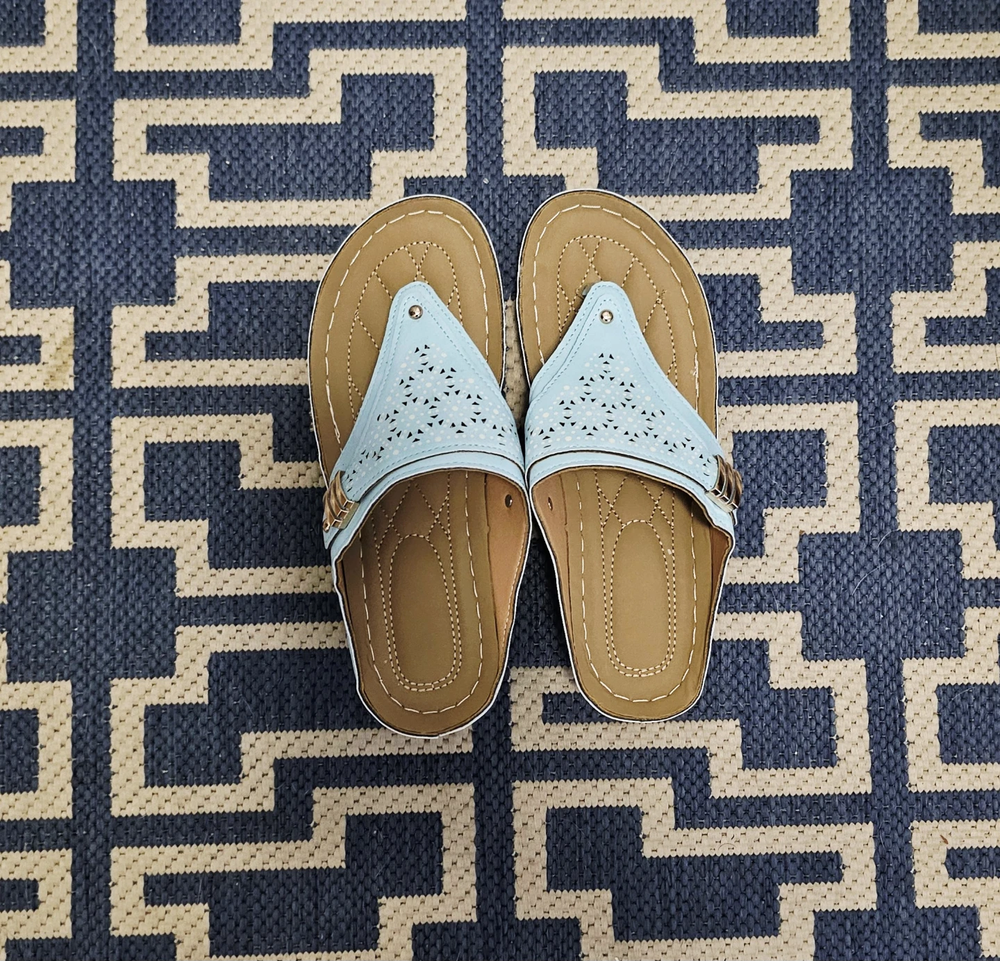 Light Blue Women's Thong Sandals