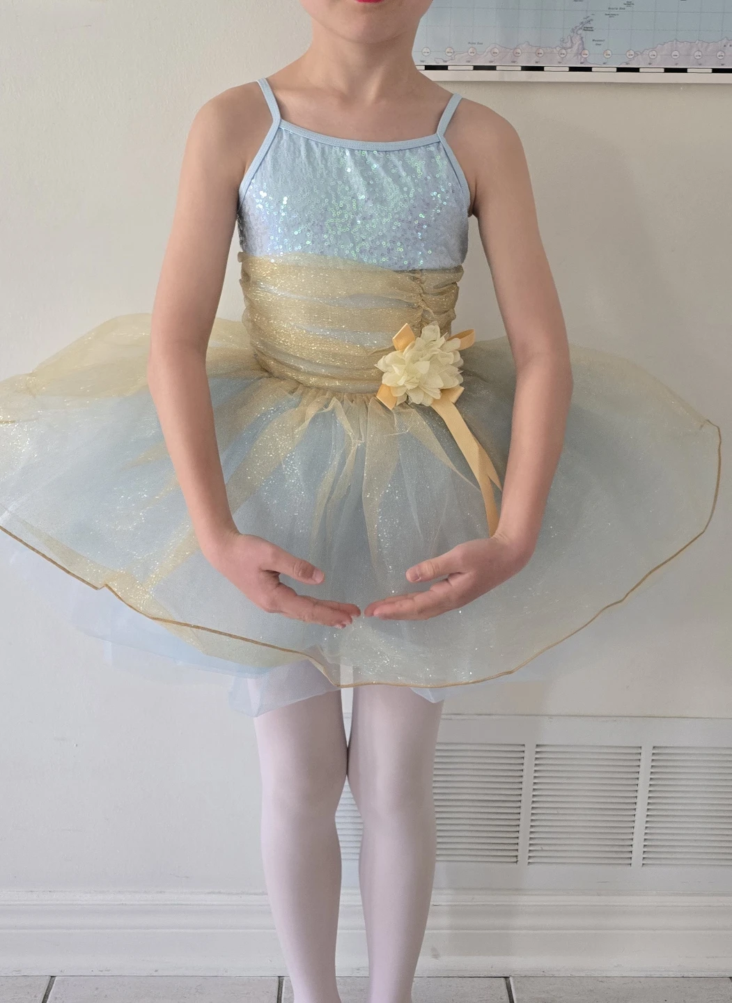 Laylas Blue & Gold Ballet Costume. Size kids M - photo 4