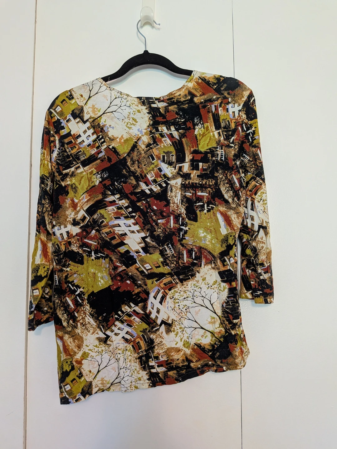 Crystal Women's Abstract Print 3/4 Sleeve Top - photo 2