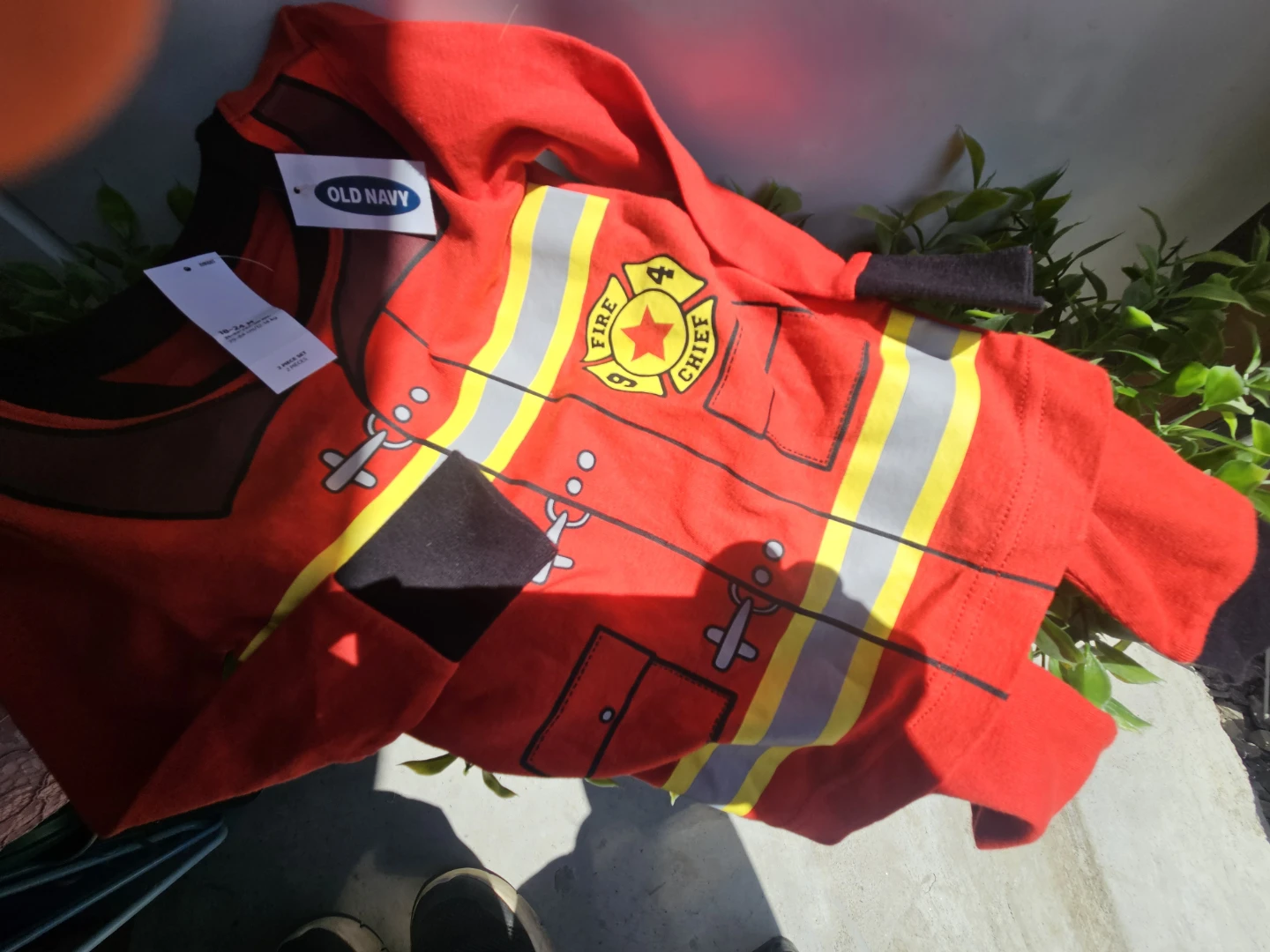 Old Navy Toddler Fire Chief Costume Long Sleeve Shirt