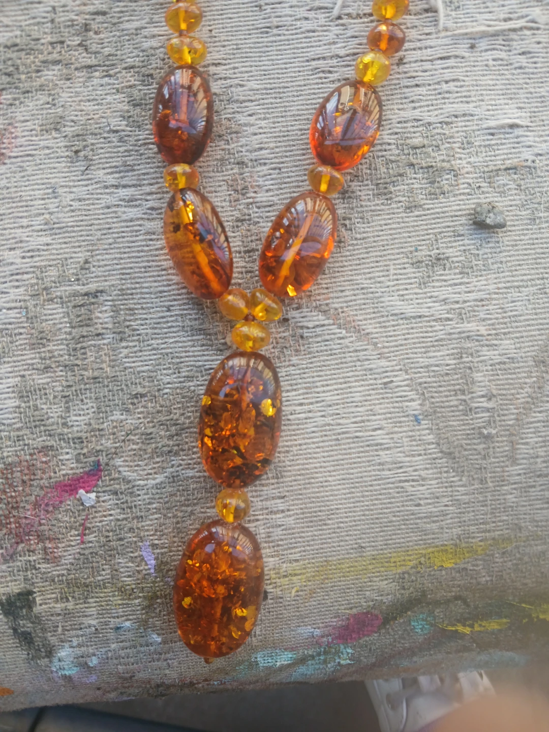Amber bead necklace - photo 2