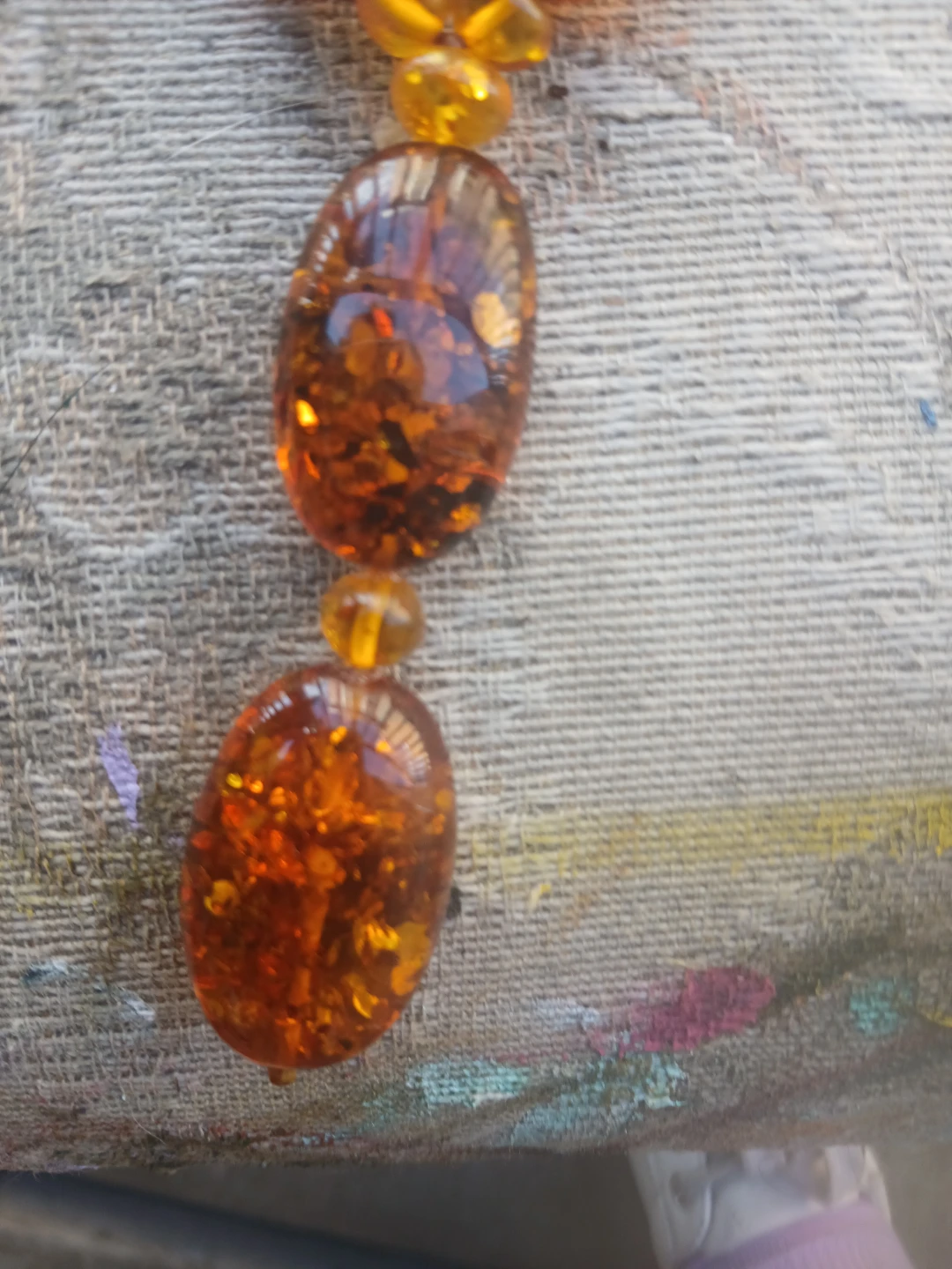 Amber bead necklace - photo 4